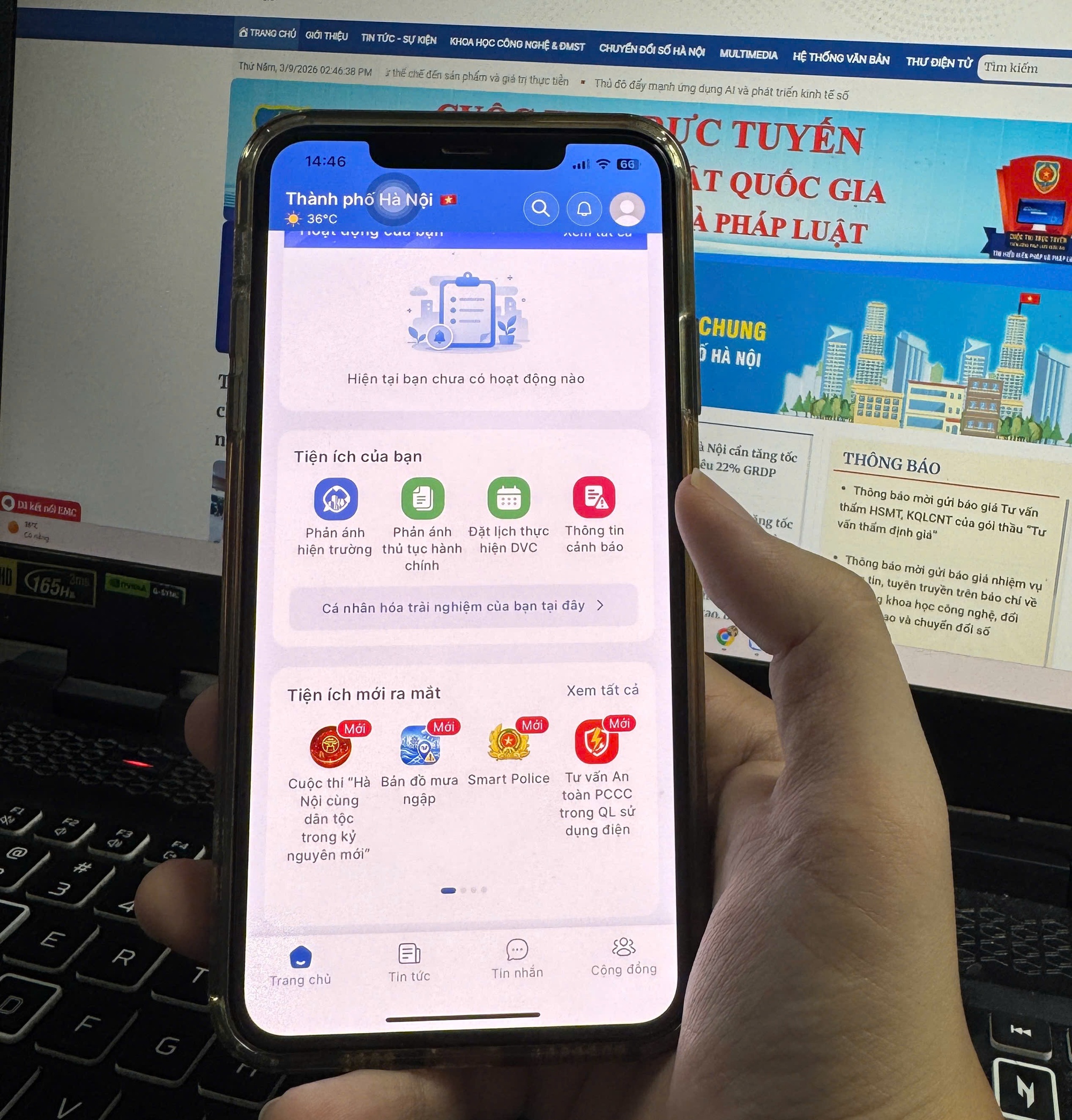 Chính thức ra mắt mini app "Bản đồ mưa ngập" trên iHanoi
