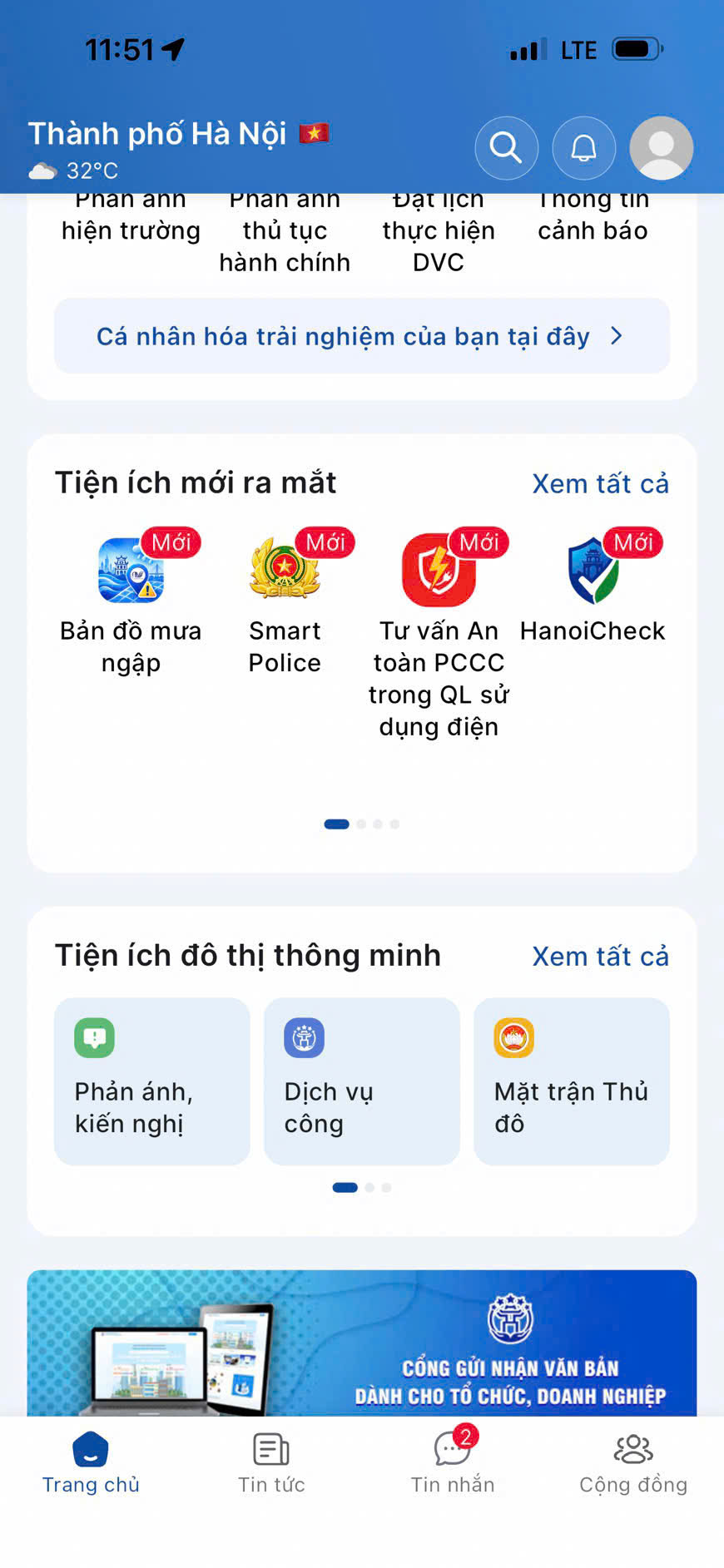 Chính thức ra mắt mini app "Bản đồ mưa ngập" trên iHanoi