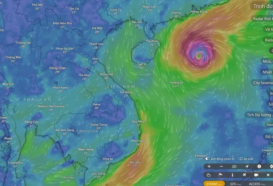 Bão số 7 giảm tốc, sẽ suy yếu thành vùng áp thấp khu vực Quảng Nam đến Bình Định