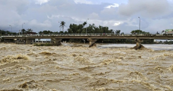 Lũ trên sông Cái đang lên nhanh, cảnh báo ngập lụt tại Khánh Hòa