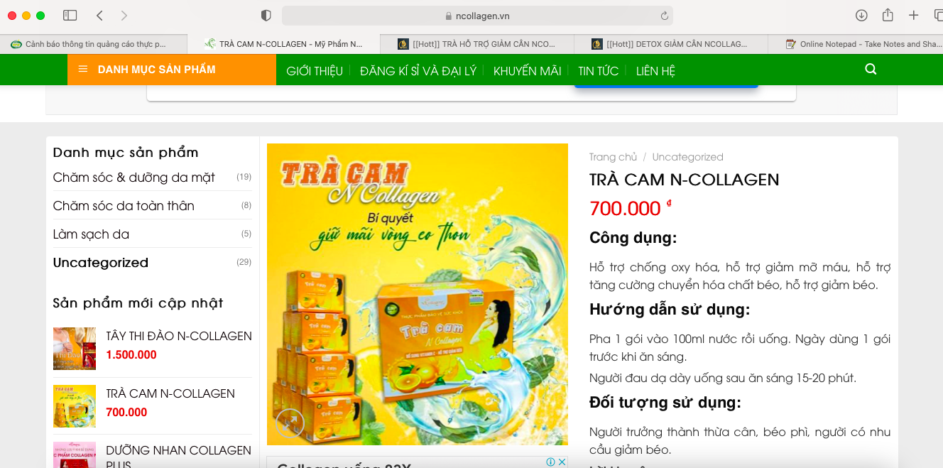 Bài 6: Hành trình truy tìm kho hàng "bí mật" có sản phẩm Trà hỗ trợ giảm cân mang nhãn hiệu N Collagen chứa chất cấm