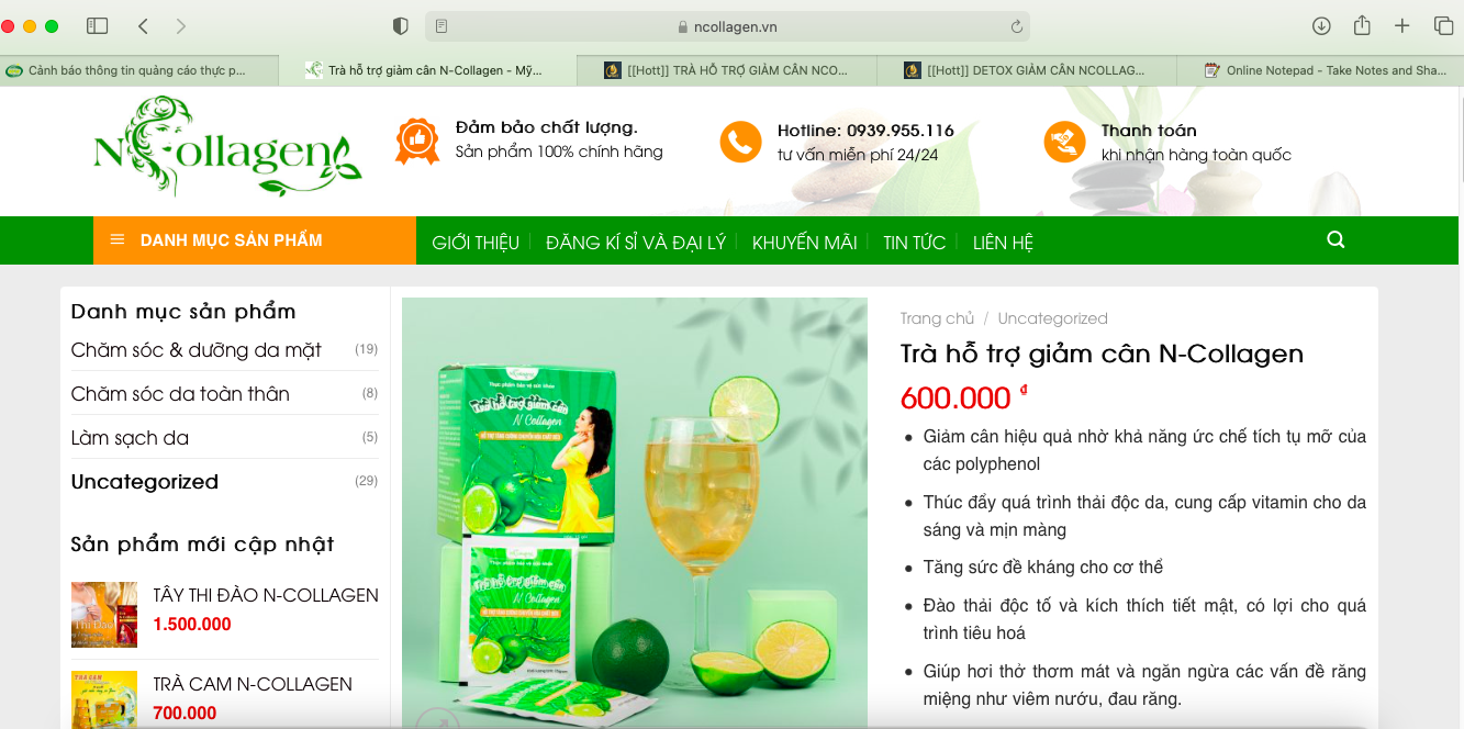 Bài 6: Hành trình truy tìm kho hàng "bí mật" có sản phẩm Trà hỗ trợ giảm cân mang nhãn hiệu N Collagen chứa chất cấm