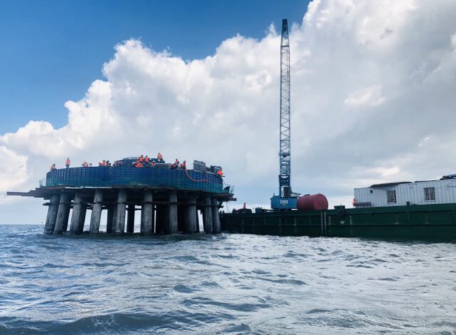 Kỳ vĩ thi công điện gió trên biển Kỳ vĩ thi công điện gió trên biển