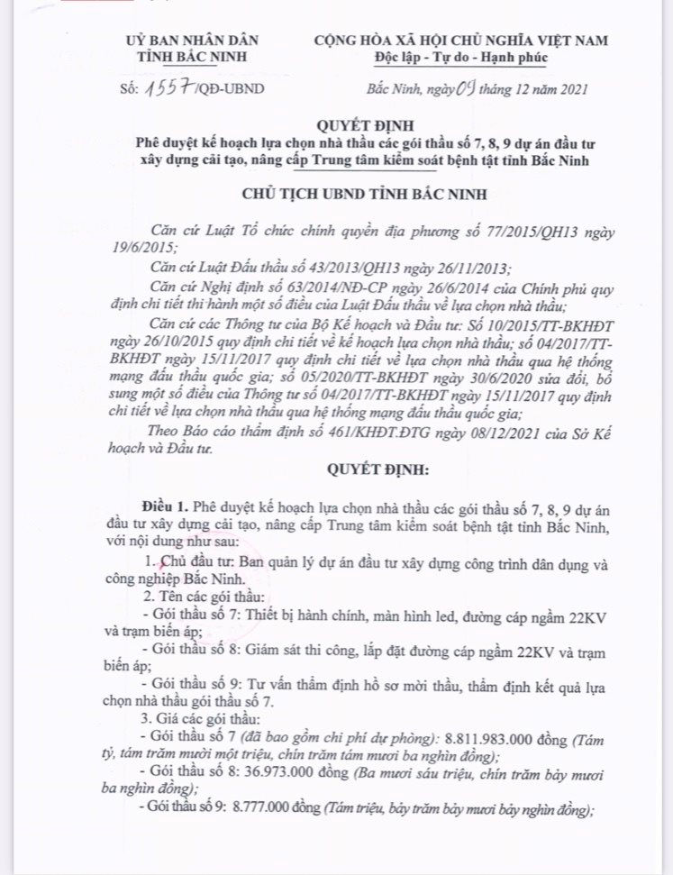 Vì sao những dấu hiệu sai phạm trong đấu thầu của Ban quản lý Dự án đầu tư xây dựng công trình dân dụng và công nghiệp Bắc Ninh chưa được làm rõ?